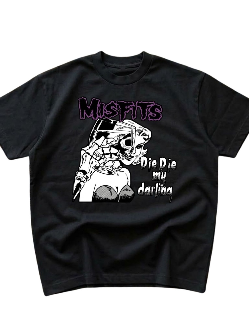 Gildan Black Misfits "Die Die My Darling" Graphic Tee, Gift For Her, For Him